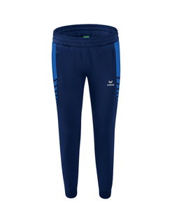 Erima Traingshose Six Wings Worker lang (100% Polyester, sportliche Passform) royalblau/navyblau Damen